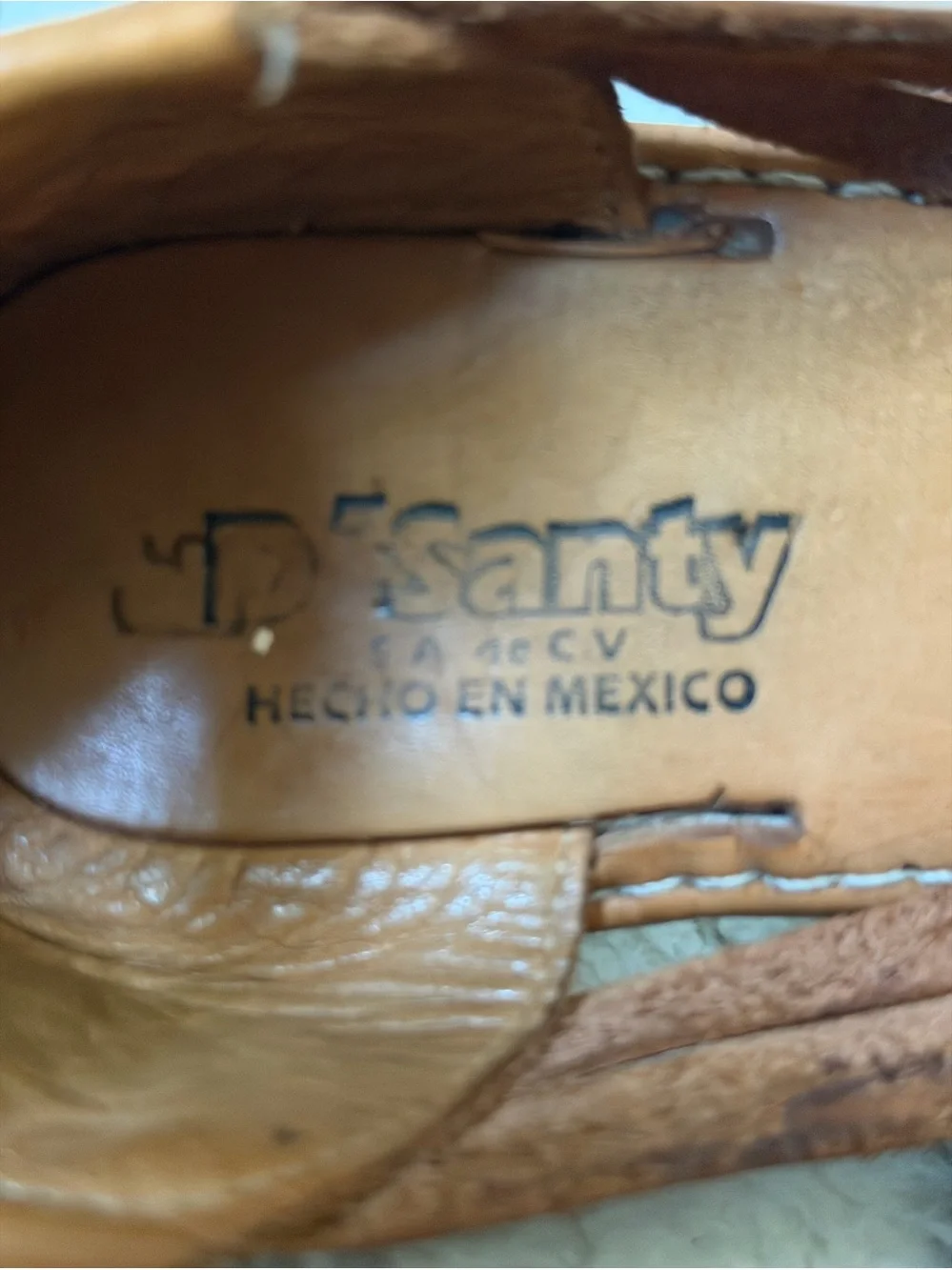 Leather Tan Women’s Mexican Huaraches Size 8